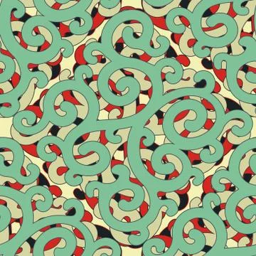 Seamless Damask Pattern Stock Illustration