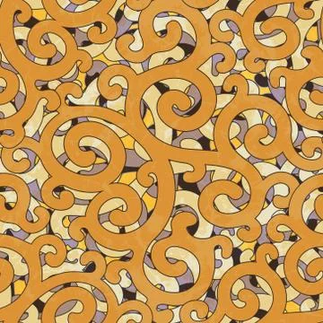 Seamless Damask Pattern Stock Illustration