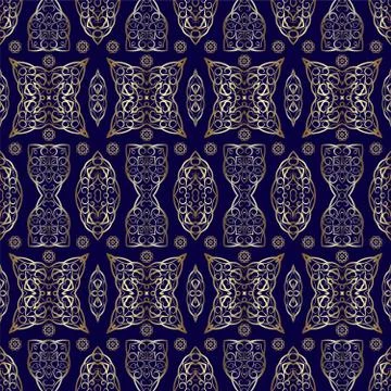 Seamless damask pattern Stock Illustration