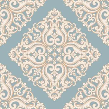 Seamless damask pattern. Stock Illustration