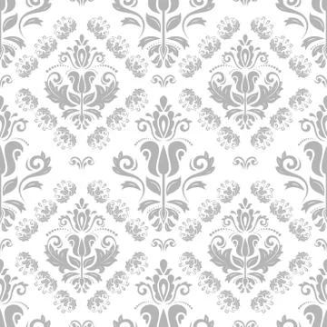Seamless Damask Vector Background Stock Illustration