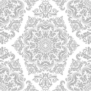 Seamless Damask Vector Background Stock Illustration