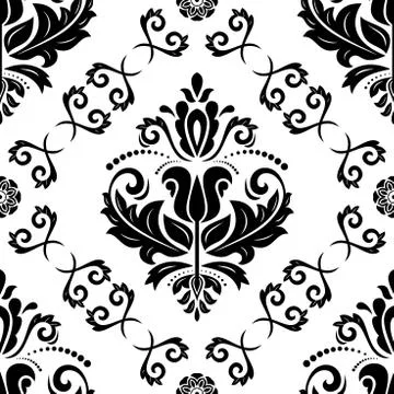 Seamless Damask Vector Background Stock Illustration