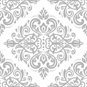 Seamless Damask Vector Background Stock Illustration