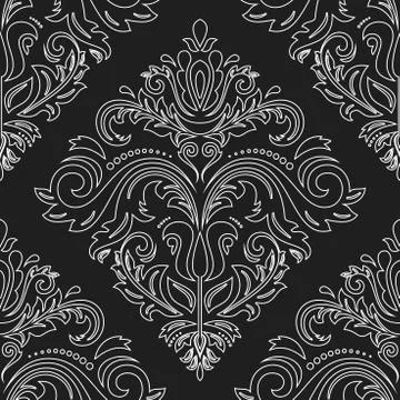 Seamless Damask Vector Background Stock Illustration