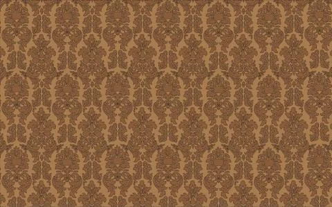 Seamless Damask Wallpaper Vector Illustration Stock Illustration