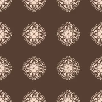 Seamless Damask wallpaper. Vintage pattern vector set Stock Illustration