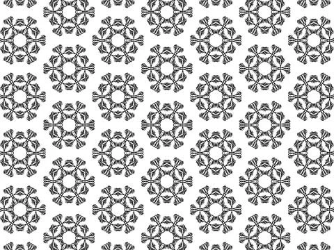 Seamless damask wallpaper white background Stock Illustration