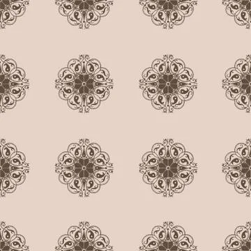 Seamless Damask wallpapern Stock Illustration