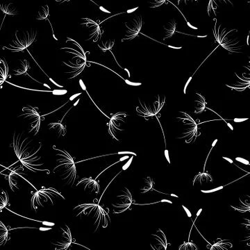 Seamless dandelion pattern. Stock Illustration