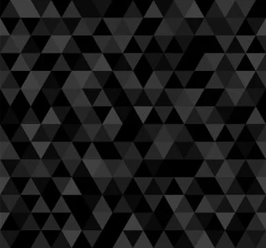 Seamless dark abstract pattern. Geometric print composed of triangles. Black Stock Illustration