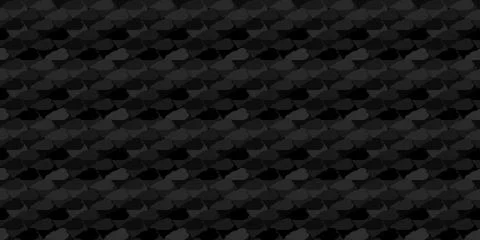 Seamless Dark Black Sky Background Pattern With Clouds Vector Illustration Art Stockillustratie
