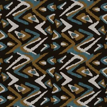 Seamless dark blockprint linen background. Moody watercolor wash texture. Mid Stock Illustration