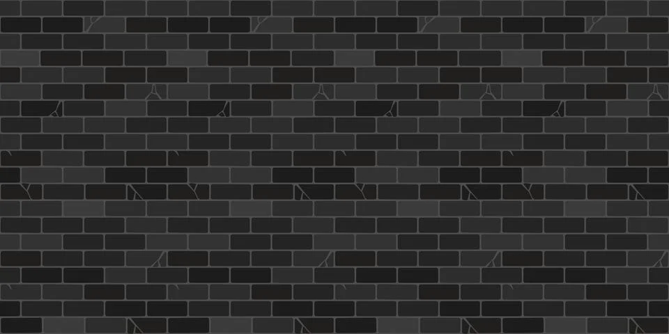 Seamless Dark Brick Wall Texture Decorative Background Vector Illustration Illustrazione stock