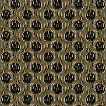 Seamless dark dotty linen background. Moody dye wash circle texture. Mid century Stock Illustration