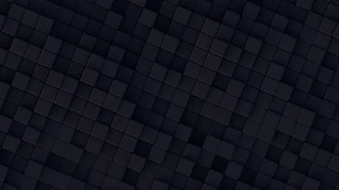 A seamless dark gray digital pattern featuring a deep, repetitive square grid st Stock Footage 340238225