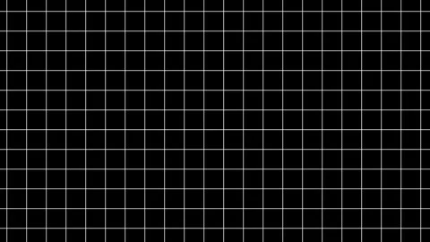 Seamless dark mode square grid pattern with soft glowing white lines on solid Stock Footage 345899561