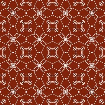 A seamless dark red fabric pattern featuring elegant white floral Illustrazione stock