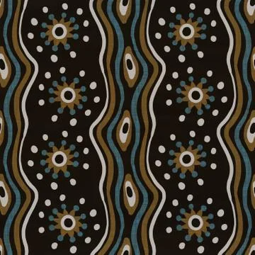 Seamless dark striped linen background. Moody dye wash linear texture. Mid Illustrazione stock