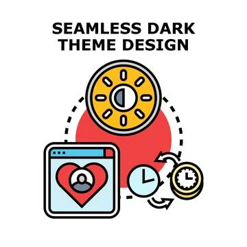 Seamless dark theme design concept vector illustration Stock Illustration