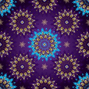 Seamless Dark violet Vintage Pattern Stock Illustration