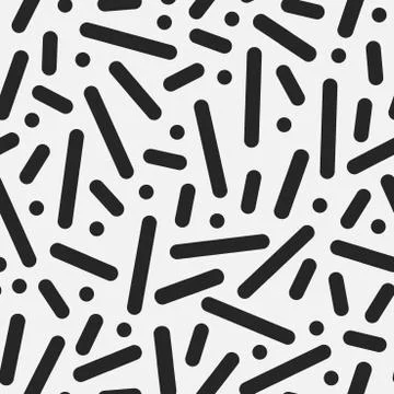 Seamless dash pattern in retro memphis style, fashion 80s - 90s. Abstract Иллюстрация
