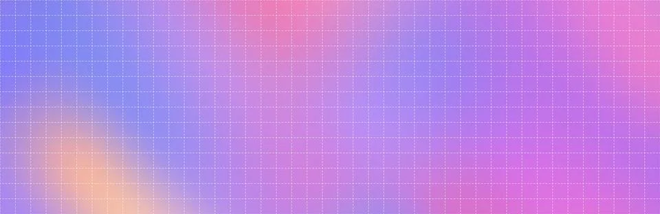 Seamless dashed grid paper bg with cross markers. Cute pastel gradient girly Stock Illustration