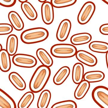 Seamless dates vector pattern. Minimalistic food background. Vitamins repeatable Stock Illustration