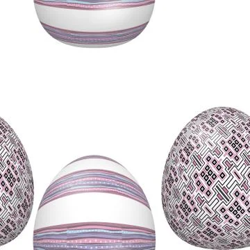 Seamless decorated Easter eggs pattern Illustrazione stock