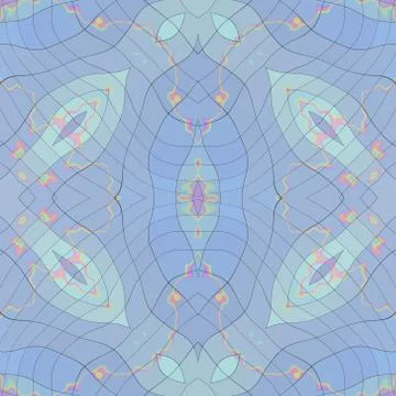 Seamless decorated mosaic pattern or background Illustrazione stock