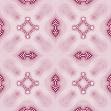 Seamless decorated pattern in red Stock-Illustration