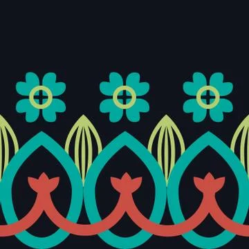 Seamless decorative border Stock Illustration