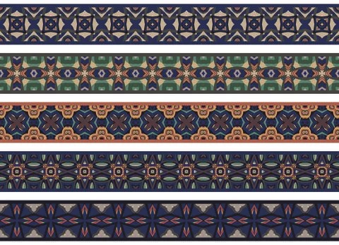 Seamless decorative borders Illustrazione stock