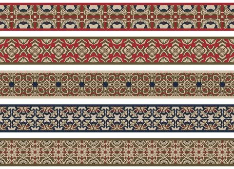 Seamless decorative borders Stock Illustration