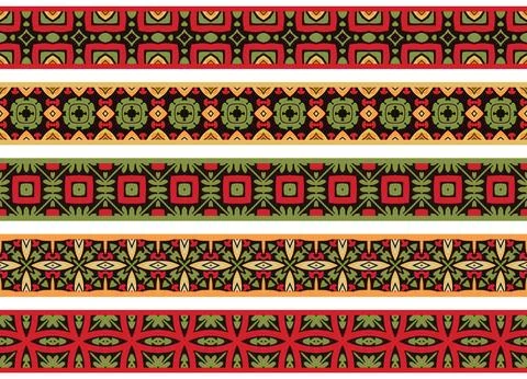 Seamless decorative borders Illustrazione stock