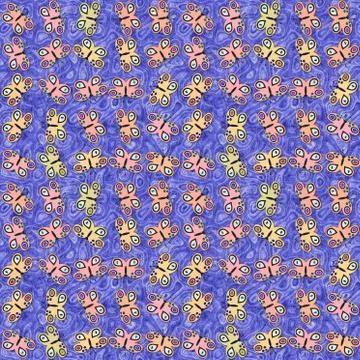 Seamless decorative butterflies pattern Stock Illustration