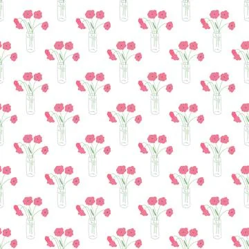 Seamless decorative floral pattern. Repeated modern background for wallpaper, Stock Illustration