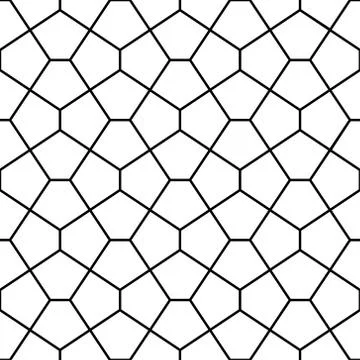 Seamless decorative geometric pattern .Black and white color. Stock Illustration