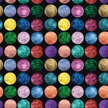 Seamless decorative hand drawn pattern background. Metallic paint polka dots on Illustrazione stock