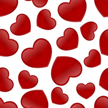 Seamless decorative hearts Stock Illustration