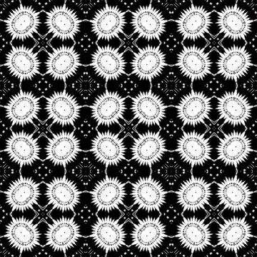 Seamless decorative pattern in a black - white colors Illustrazione stock