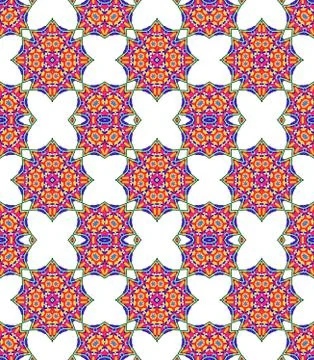 Seamless decorative pattern in a bright colors Illustrazione stock