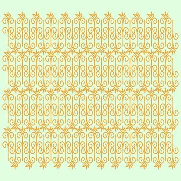 Seamless decorative pattern with elegant golden floral ornaments Stock Illustration