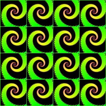 Seamless decorative pattern with fractal spirals. Stock Illustration