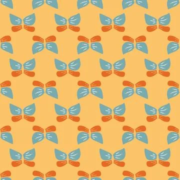 Seamless decorative pattern with funny bows. イラスト素材