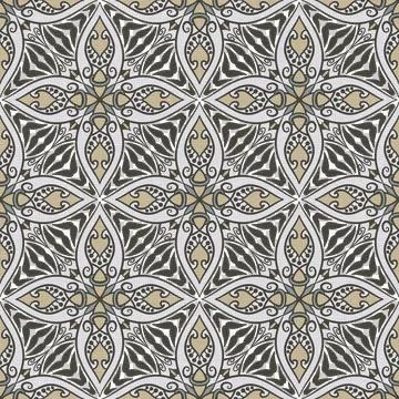 Seamless decorative pattern. Hand Drawn ornamental motif Stock-Illustration