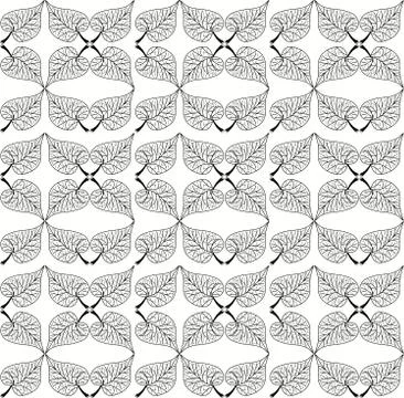 Seamless decorative pattern with leaves Stock Illustration