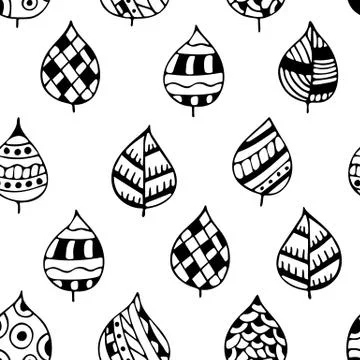 Seamless decorative pattern with leaves Stock Illustration