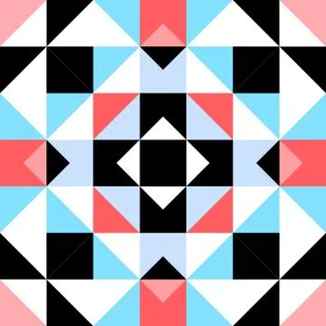 Seamless decorative pattern with triangular elements Stock Illustration