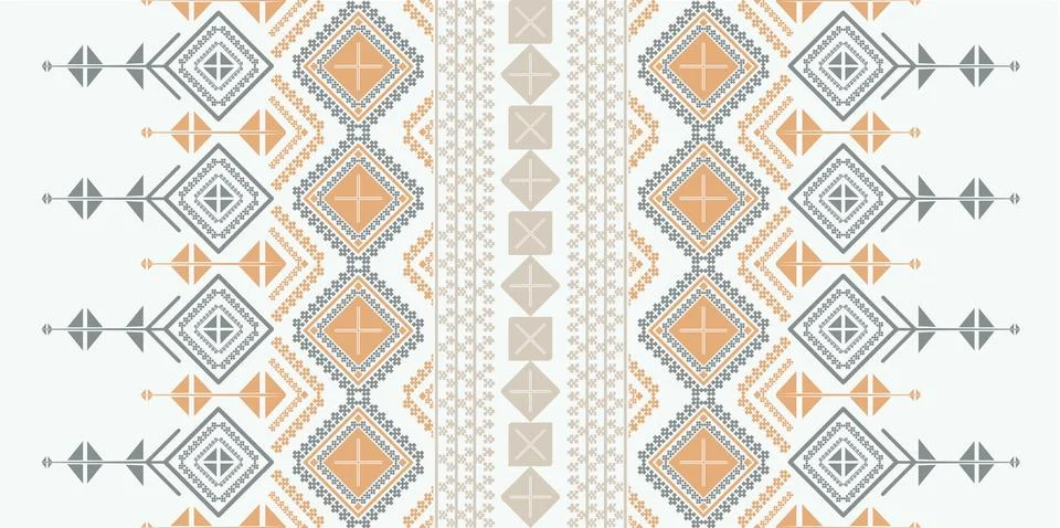 Seamless Decorative Textile for Window Styling and Interior Aesthetics Stock Illustration